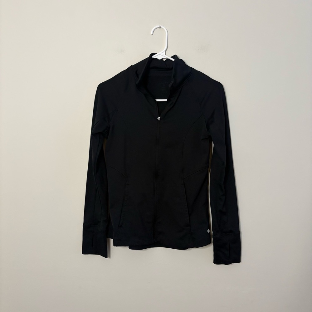 Layer 8 Women’s XS Black Long Sleeve Full Zip Track Jacket Athletic Top Slim